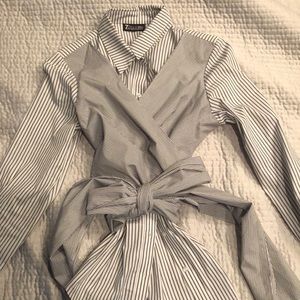 Button down wrap shirt